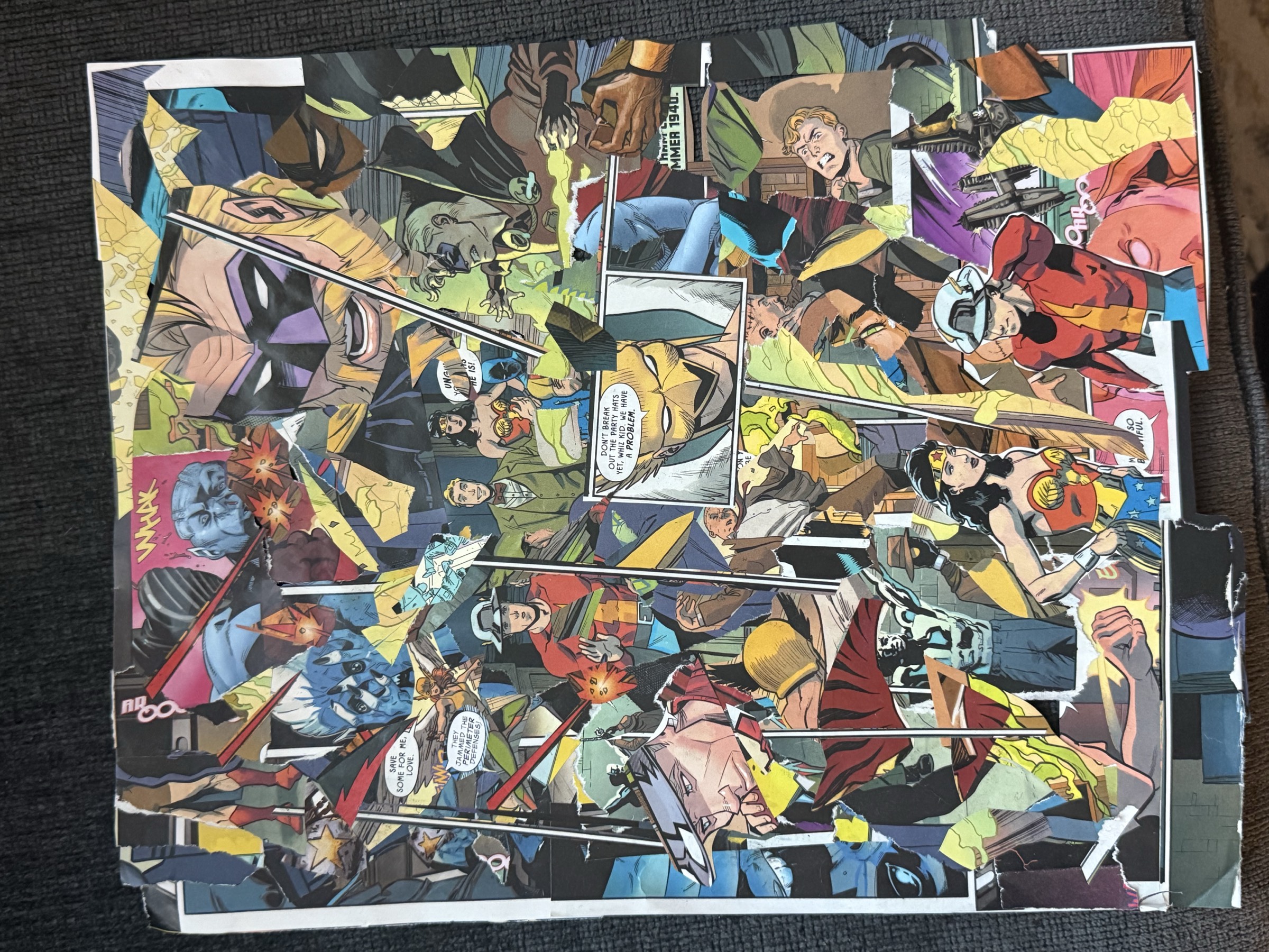 Detail image showing panel layering and hero cluster refinement.