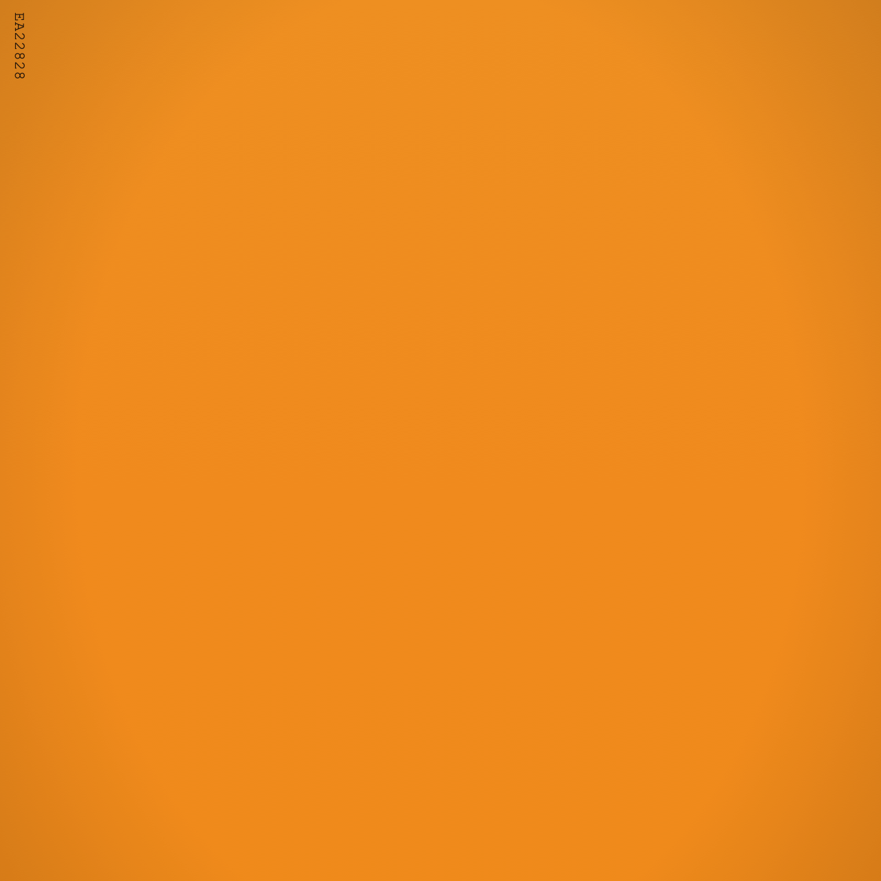 Orange field texture with grain, carrying perimeter scan energy.